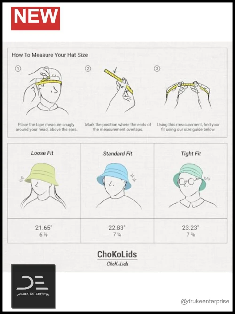 Cotton Bucket Hat with UPF 50+ Sun Protection - Adjustable Drawstring,